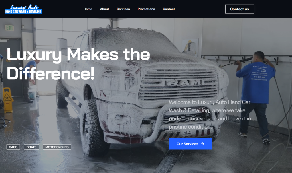 hand care wash website design